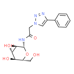 ChemSpider 2D Image | N-[(4-Phenyl-1H-1,2,3-triazol-1-yl)acetyl]-beta-D-glucopyranosylamine | C16H20N4O6