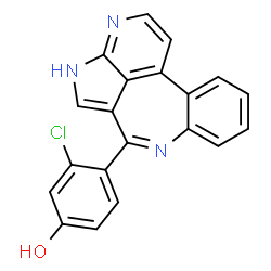 ChemSpider 2D Image | 3-Chloro-4-(3H-3,4,7-triazadibenzo[cd,f]azulen-6-yl)phenol | C20H12ClN3O