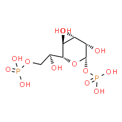ChemSpider 2D Image | 1,7-di-O-phosphono-L-glycero-beta-D-manno-heptopyranose | C7H16O13P2
