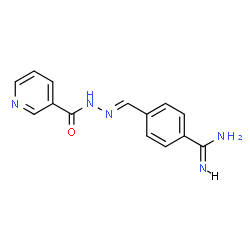 ChemSpider 2D Image | (E)-4-((2-nicotinoylhydrazono)methyl)benzimidamide | C14H13N5O