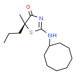 ChemSpider 2D Image | (5S)-2-(Cyclooctylamino)-5-methyl-5-propyl-1,3-thiazol-4(5H)-one | C15H26N2OS