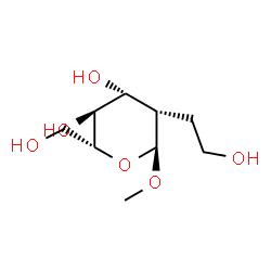 ChemSpider 2D Image | Methyl 2-deoxy-2-(2-hydroxyethyl)-alpha-D-mannopyranoside | C9H18O6