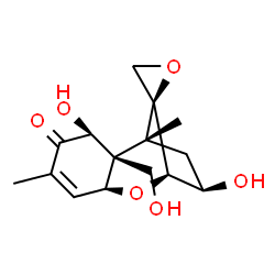 ChemSpider 2D Image | (3alpha,7alpha)-3,7,15-Trihydroxy-12,13-epoxytrichothec-9-en-8-one | C15H20O6