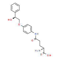 ChemSpider 2D Image | N-{4-[(2S)-2-Hydroxy-2-phenylethoxy]phenyl}-L-glutamine | C19H22N2O5