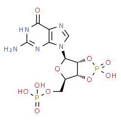 ChemSpider 2D Image | guanosine-5'-phosphate-2',3'-cyclic phosphate | C10H13N5O10P2