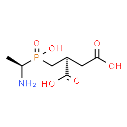 ChemSpider 2D Image | (2S)-2-({[(1R)-1-Aminoethyl](hydroxy)phosphoryl}methyl)succinic acid | C7H14NO6P