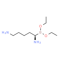 ChemSpider 2D Image | Diethyl [(1R)-1,5-diaminopentyl]boronate | C9H23BN2O2