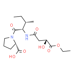 ChemSpider 2D Image | N-[(3R)-4-Ethoxy-3-hydroxy-4-oxobutanoyl]-L-isoleucyl-L-proline | C17H28N2O7