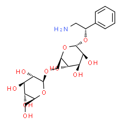 ChemSpider 2D Image | (1S)-2-Amino-1-phenylethyl 6-O-beta-L-glucopyranosyl-alpha-D-mannopyranoside | C20H31NO11