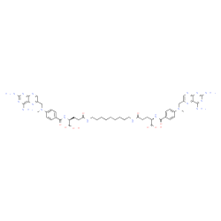 ChemSpider 2D Image | (2S,2'S)-5,5'-(1,9-Nonanediyldiimino)bis{2-[(4-{[(2,4-diamino-6-pteridinyl)methyl](methyl)amino}benzoyl)amino]-5-oxopentanoic acid} | C49H62N18O8