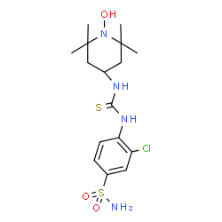 ChemSpider 2D Image | 3-Chloro-4-{[(1-hydroxy-2,2,6,6-tetramethyl-4-piperidinyl)carbamothioyl]amino}benzenesulfonamide | C16H25ClN4O3S2