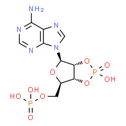 ChemSpider 2D Image | ADENOSINE-5'-PHOSPHATE-2',3'-CYCLIC PHOSPHATE | C10H13N5O9P2
