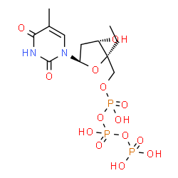 ChemSpider 2D Image | 4'-Ethylthymidine 5'-(tetrahydrogen triphosphate) | C12H21N2O14P3