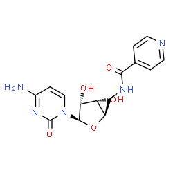 ChemSpider 2D Image | 5'-Deoxy-5'-(isonicotinoylamino)cytidine | C15H17N5O5