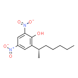 ChemSpider 2D Image | 2-[1-METHYLHEXYL]-4,6-DINITROPHENOL | C13H18N2O5