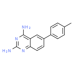 ChemSpider 2D Image | 6-(4-Methylphenyl)-2,4-quinazolinediamine | C15H14N4