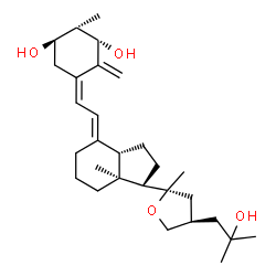 ChemSpider 2D Image | (1S,2S,3R,5Z,7E,17alpha,23R)-23-(2-Hydroxy-2-methylpropyl)-2-methyl-20,24-epoxy-9,10-secochola-5,7,10-triene-1,3-diol | C29H46O4