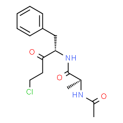 ChemSpider 2D Image | (2S) N-ACETYL-L-ALANYL-ALPHAL-PHENYLALANYL-CHLOROETHYLKETONE | C16H21ClN2O3