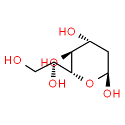 ChemSpider 2D Image | (5R)-2-Deoxy-5-[(1S)-1,2-dihydroxyethyl]-alpha-D-threo-pentopyranose | C7H14O6