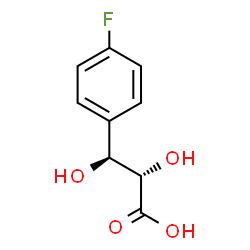 ChemSpider 2D Image | (2S,3S)-3-(4-Fluorophenyl)-2,3-dihydroxypropanoic acid | C9H9FO4