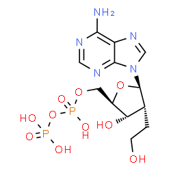 ChemSpider 2D Image | 2'-Deoxy-2'-(2-hydroxyethyl)adenosine 5'-(trihydrogen diphosphate) | C12H19N5O10P2