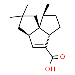 ChemSpider 2D Image | (1S,3aS,5aR,8aS)-1,7,7-Trimethyl-1,2,3,3a,5a,6,7,8-octahydrocyclopenta[c]pentalene-4-carboxylic acid | C15H22O2