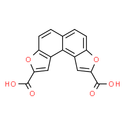 ChemSpider 2D Image | Furo[2',3':7,8]naphtho[2,1-b]furan-2,9-dicarboxylic acid | C16H8O6