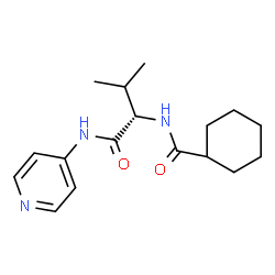 ChemSpider 2D Image | N-[(1S)-2-methyl-1-(pyridin-4-ylcarbamoyl)propyl]cyclohexanecarboxamide | C17H25N3O2