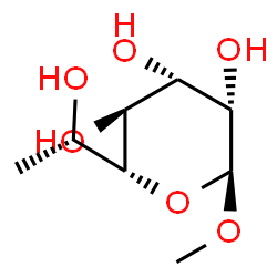 ChemSpider 2D Image | Methyl 7-Deoxy-L-Glycero-Alpha-D-Manno-Heptopyranoside | C8H16O6