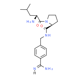 ChemSpider 2D Image | D-Leucyl-N-(4-carbamimidoylbenzyl)-L-prolinamide | C19H29N5O2