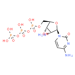 ChemSpider 2D Image | 2'-Amino-2'-deoxycytidine 5'-(tetrahydrogen triphosphate) | C9H17N4O13P3