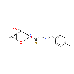 ChemSpider 2D Image | N-{[(2E)-2-(4-Methylbenzylidene)hydrazino]carbonothioyl}-beta-D-glucopyranosylamine | C15H21N3O5S