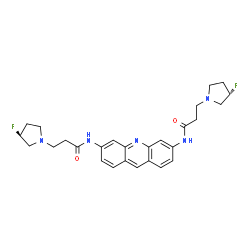 ChemSpider 2D Image | 3,6-Bis(3-(3'-(S)-Fluoropyrrolindino)propionamido)acridine | C27H31F2N5O2