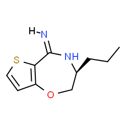 ChemSpider 2D Image | (3S,5E)-3-Propyl-3,4-dihydrothieno[2,3-f][1,4]oxazepin-5(2H)-imine | C10H14N2OS