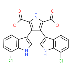 ChemSpider 2D Image | dichlorochromopyrrolic acid | C22H13Cl2N3O4