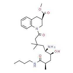 ChemSpider 2D Image | Methyl (3r)-1-[(5s,6s,8r)-5-Amino-9-Butylamino-6-Hydroxy-3,3,8-Trimethyl-9-Oxo-Nonanoyl]-3,4-Dihydro-2h-Quinoline-3-Carboxylate | C27H43N3O5