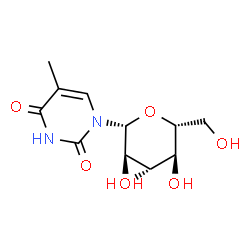 ChemSpider 2D Image | 1-Beta-D-Glucopyranosyl-5-Methylpyrimidine-2,4(1h,3h)-Dione | C11H16N2O7
