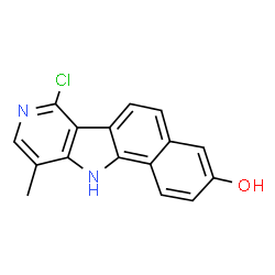 ChemSpider 2D Image | 7-Chloro-10-methyl-11H-benzo[g]pyrido[4,3-b]indol-3-ol | C16H11ClN2O