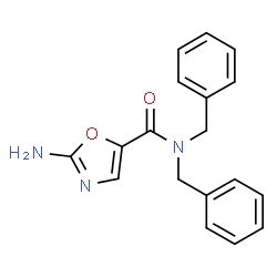 ChemSpider 2D Image | 2-Amino-N,N-dibenzyl-1,3-oxazole-5-carboxamide | C18H17N3O2