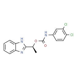 ChemSpider 2D Image | (1S)-1-(1H-Benzimidazol-2-yl)ethyl (3,4-dichlorophenyl)carbamate | C16H13Cl2N3O2