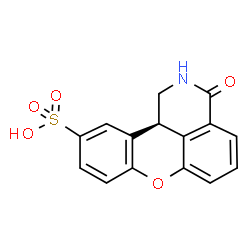 ChemSpider 2D Image | (11bR)-3-Oxo-1,2,3,11b-tetrahydrochromeno[4,3,2-de]isoquinoline-10-sulfonic acid | C15H11NO5S