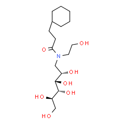 ChemSpider 2D Image | 1-[(3-Cyclohexylpropanoyl)(2-hydroxyethyl)amino]-1-deoxy-D-allitol | C17H33NO7
