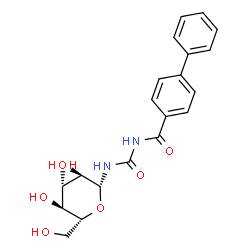 ChemSpider 2D Image | N-[(4-Biphenylylcarbonyl)carbamoyl]-beta-D-glucopyranosylamine | C20H22N2O7