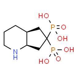 ChemSpider 2D Image | (4aS,7aR)-Octahydro-1H-cyclopenta[b]pyridine-6,6-diylbis(phosphonic acid) | C8H17NO6P2