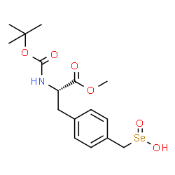 ChemSpider 2D Image | (4-{(2S)-2-[(tert-butoxycarbonyl)amino]-3-methoxy-3-oxopropyl}phenyl)methaneseleninic acid | C16H23NO6Se
