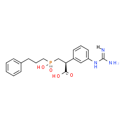 ChemSpider 2D Image | (2S)-2-(3-Carbamimidamidophenyl)-3-[hydroxy(3-phenylpropyl)phosphoryl]propanoic acid | C19H24N3O4P