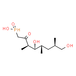 ChemSpider 2D Image | [(3R,4S,5S,7R)-4,8-Dihydroxy-3,5,7-trimethyl-2-oxooctyl]phosphinic acid | C11H23O5P