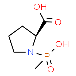 ChemSpider 2D Image | 1-[Hydroxy(methyl)phosphoryl]-L-proline | C6H12NO4P