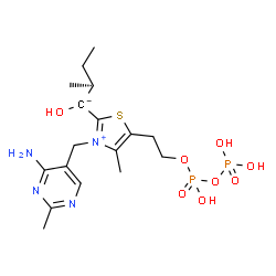 ChemSpider 2D Image | C2-1-HYDROXY-2-METHYL-BUTYL-THIAMIN DIPHOSPHATE | C17H28N4O8P2S
