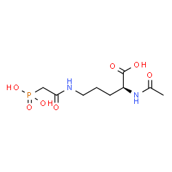 ChemSpider 2D Image | N~2~-Acetyl-N~5~-(phosphonoacetyl)-L-ornithine | C9H17N2O7P